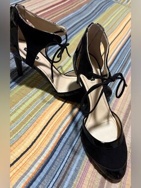 Alex Marie Black Strappy Heels. Sz 9.5